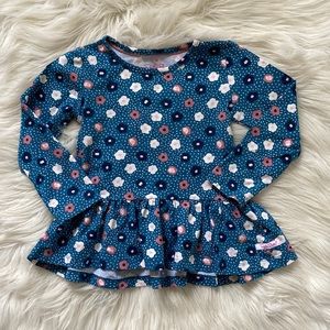 Ruffe Butts Floral Peplum Top